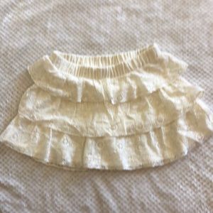 Justice Cream Lace skort